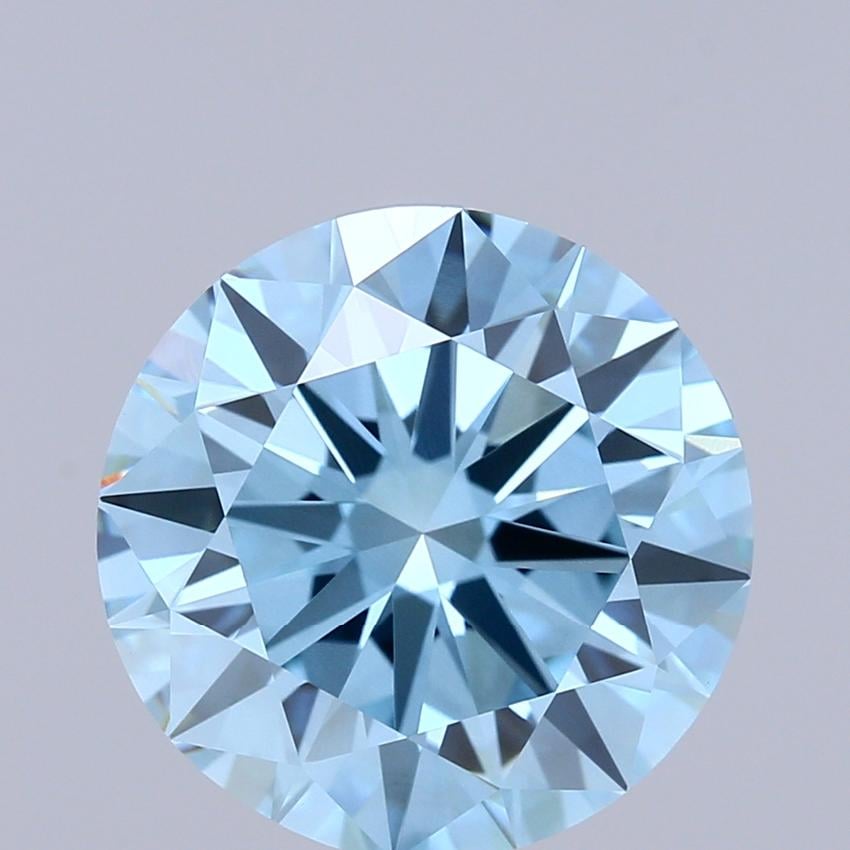 3.50 Ct. Fancy Vivid  Blue Round Lab Grown Diamond