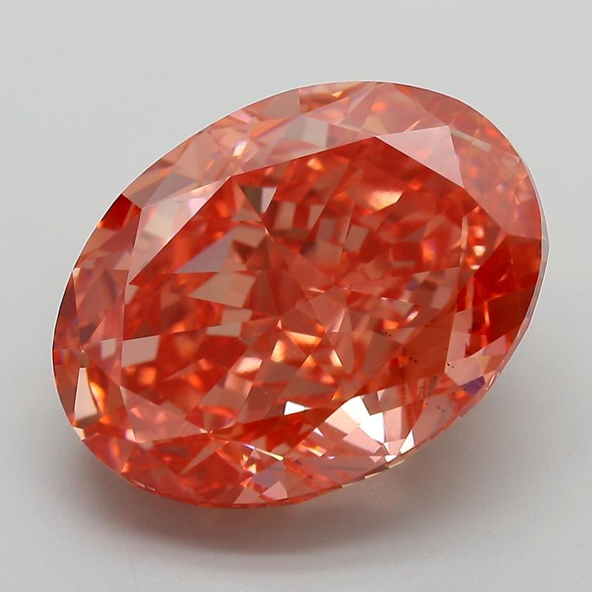 11.87 Ct. Fancy Vivid  Pink Oval Lab Grown Diamond