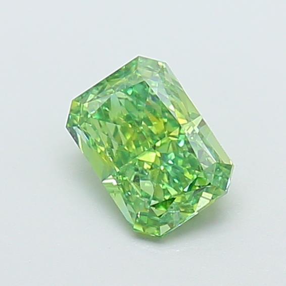 1.01 Ct. Fancy Vivid Green Radiant Lab Grown Diamond