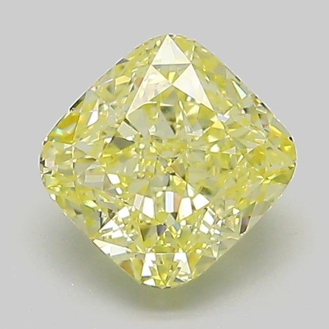 1.49 Ct. Fancy Yellow Cushion Lab Grown Diamond
