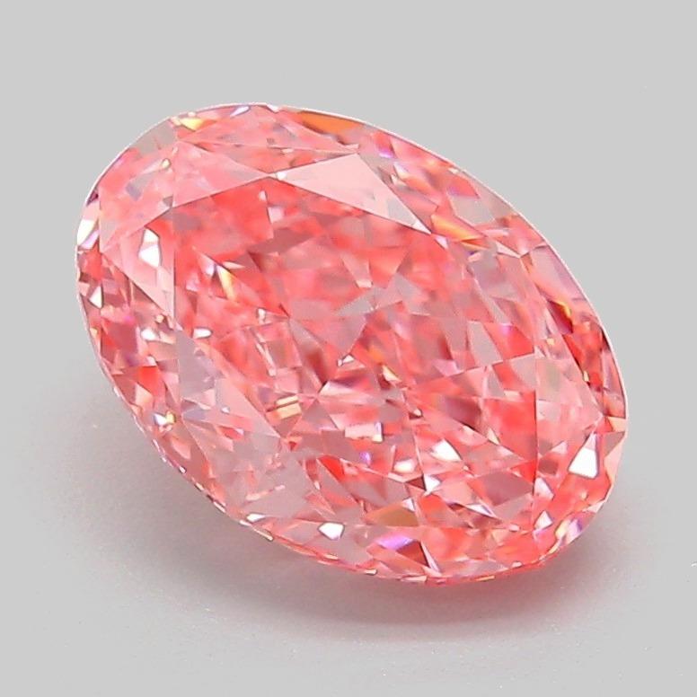 2.09 Ct. Fancy Vivid Pink Oval Lab Grown Diamond