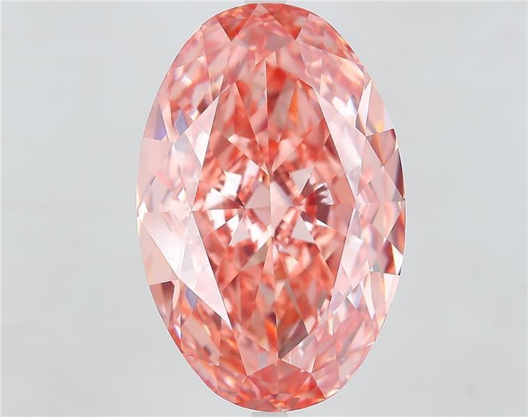 20.10 Ct. Fancy Vivid  Pink Oval Lab Grown Diamond