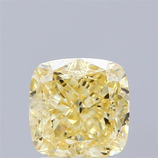 2.02 Ct. Fancy Intense Yellow Cushion Lab Grown Diamond