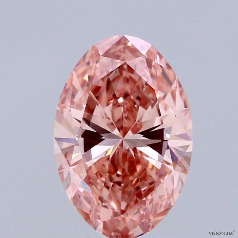 1.88 Ct. Fancy Vivid Pink Oval Lab Grown Diamond