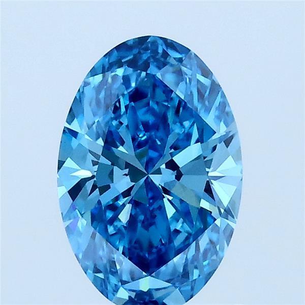 1.01 Ct. Fancy Vivid Blue Oval Lab Grown Diamond
