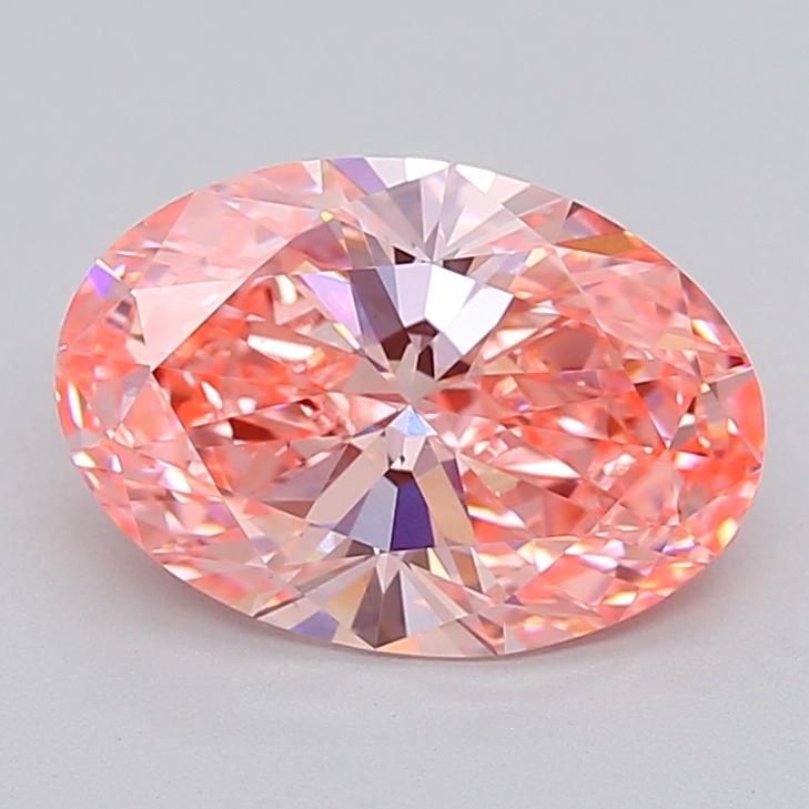 3.07 Ct. Fancy Pink Oval Lab Grown Diamond