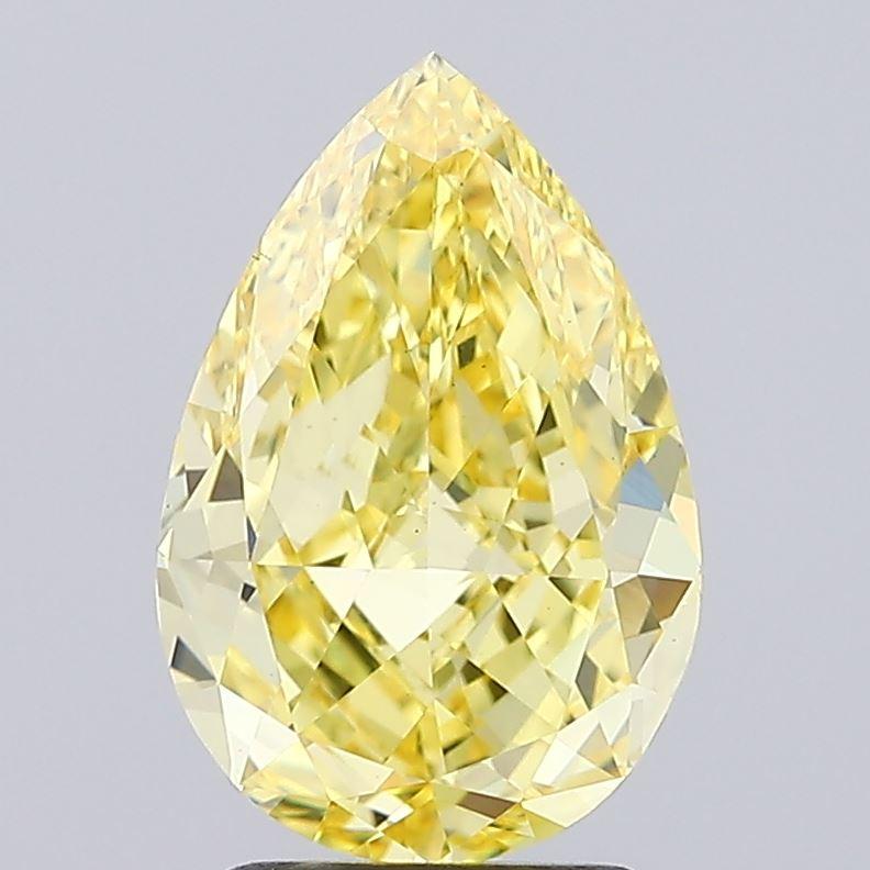 3.00 Ct. Fancy Vivid Yellow Pear Lab Grown Diamond