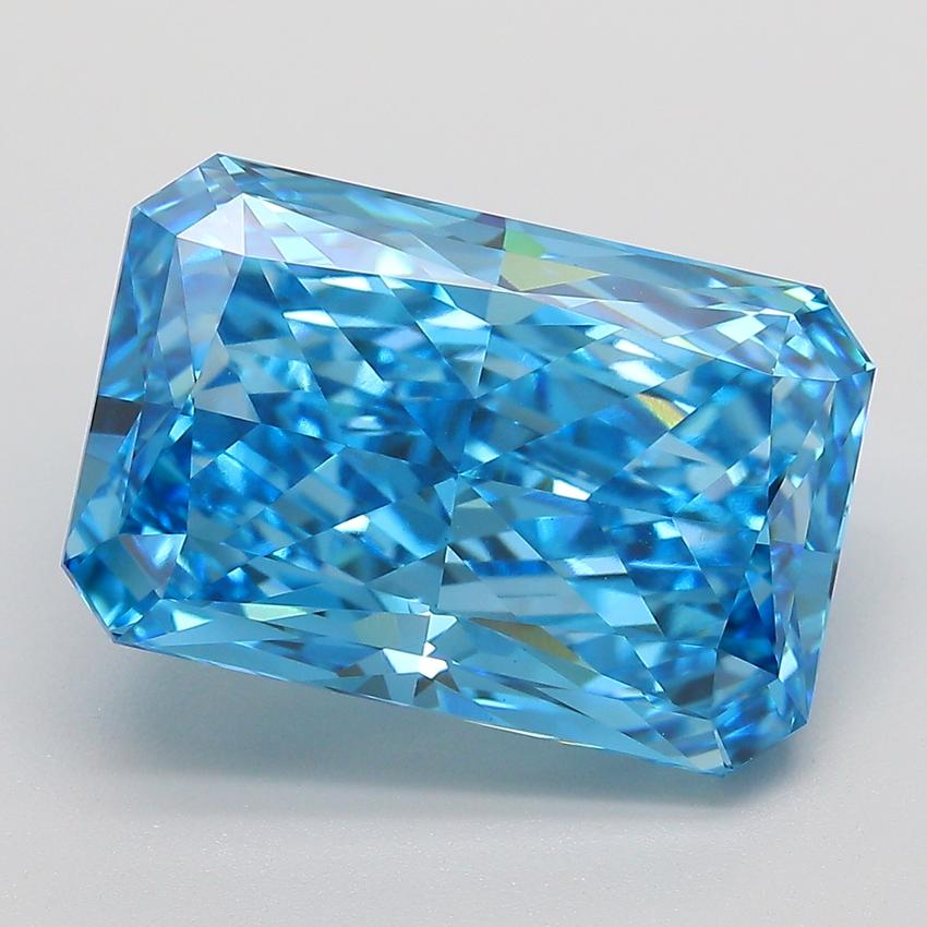 8.09 Ct. Fancy Vivid  Blue Radiant Lab Grown Diamond