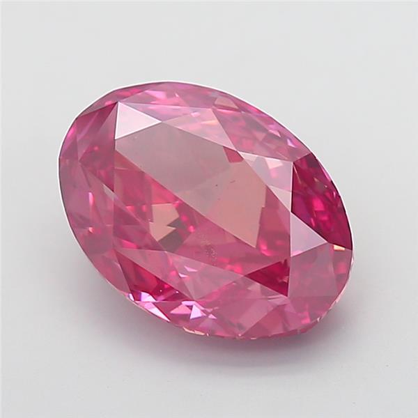 8.73 Ct. Fancy Vivid Pink Oval Lab Grown Diamond