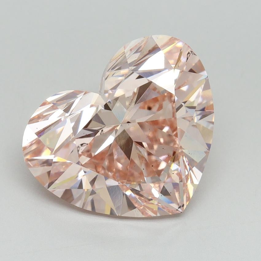 7.24 Ct. Fancy Intense Pink Heart Lab Grown Diamond