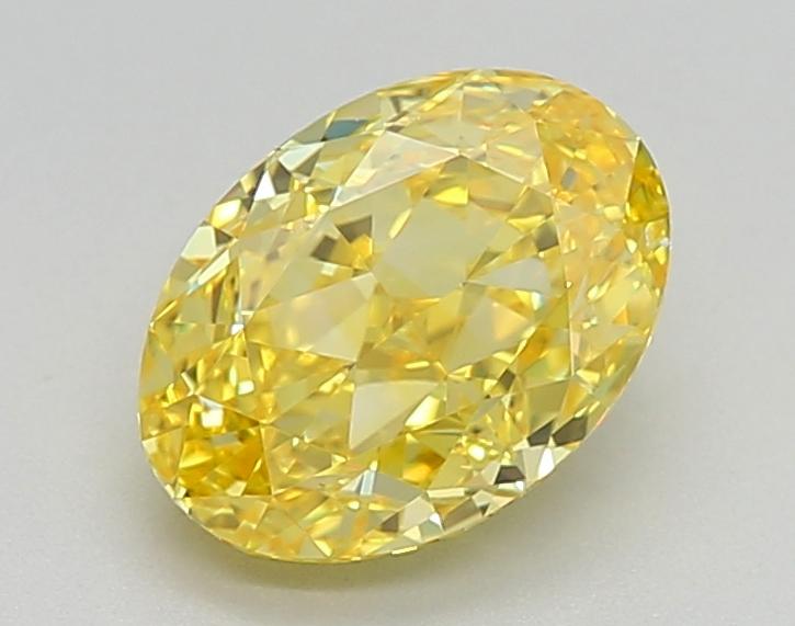 1.51 Ct. Fancy Vivid  Yellow Oval Lab Grown Diamond