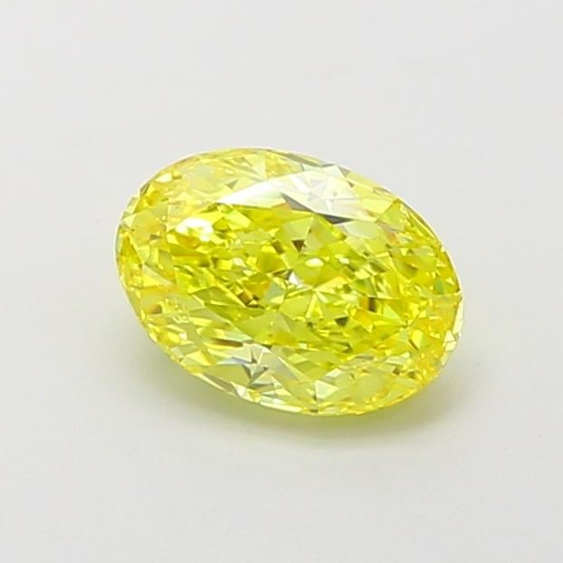1.03 Ct. Fancy Vivid Yellow Oval Lab Grown Diamond
