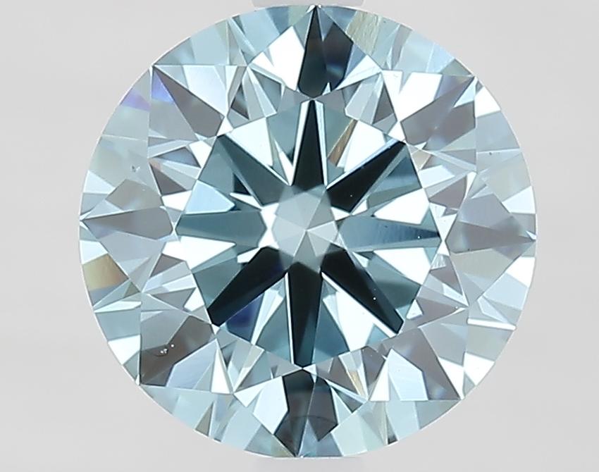2.19 Ct. Fancy Vivid Blue Round Lab Grown Diamond