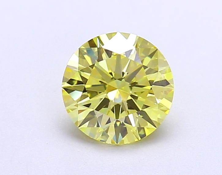 1.02 Ct. Fancy Vivid Yellow Round Lab Grown Diamond