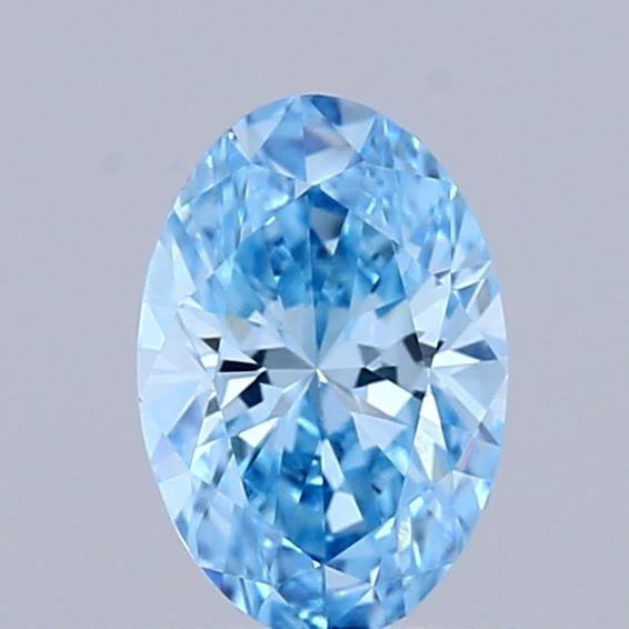 0.43 Ct. Fancy Vivid Blue Oval Lab Grown Diamond