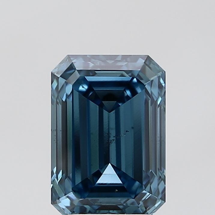 3.05 Ct. Fancy Vivid Blue Emerald Lab Grown Diamond