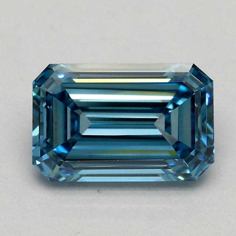 1.00 Ct. Fancy Vivid Blue Emerald Lab Grown Diamond