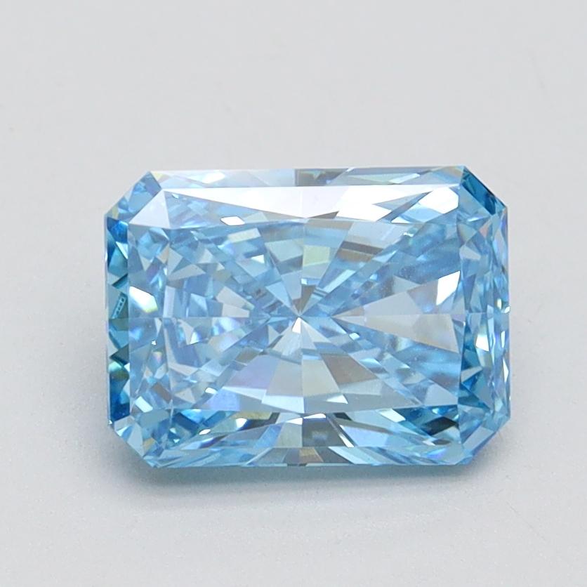 1.60 Ct. Fancy Vivid Blue Radiant Lab Grown Diamond