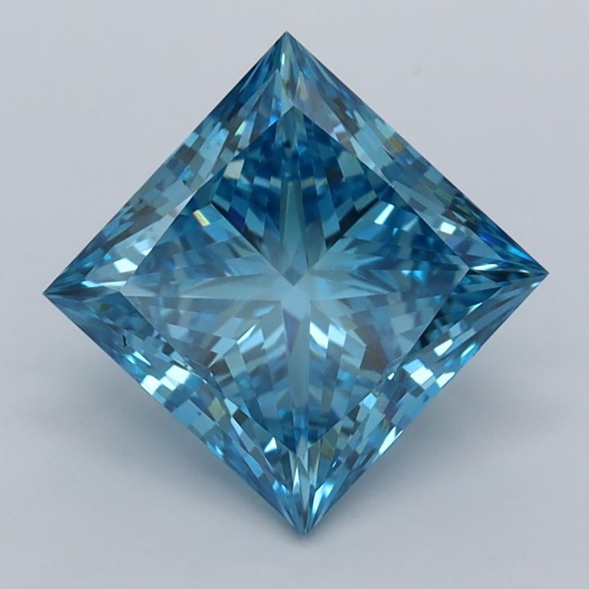 2.50 Ct. Fancy Vivid  Blue Princess Lab Grown Diamond