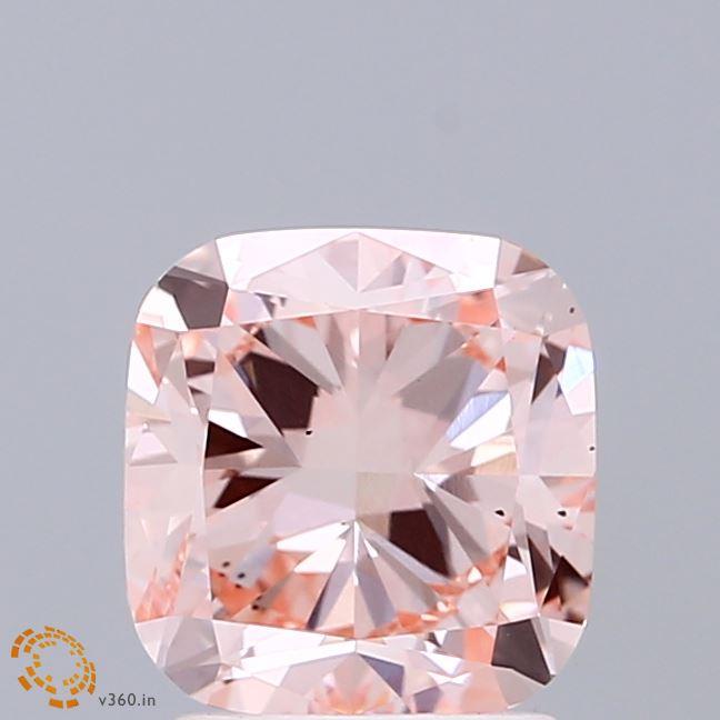 2.00 Ct. Fancy Intense  Pink Cushion Lab Grown Diamond