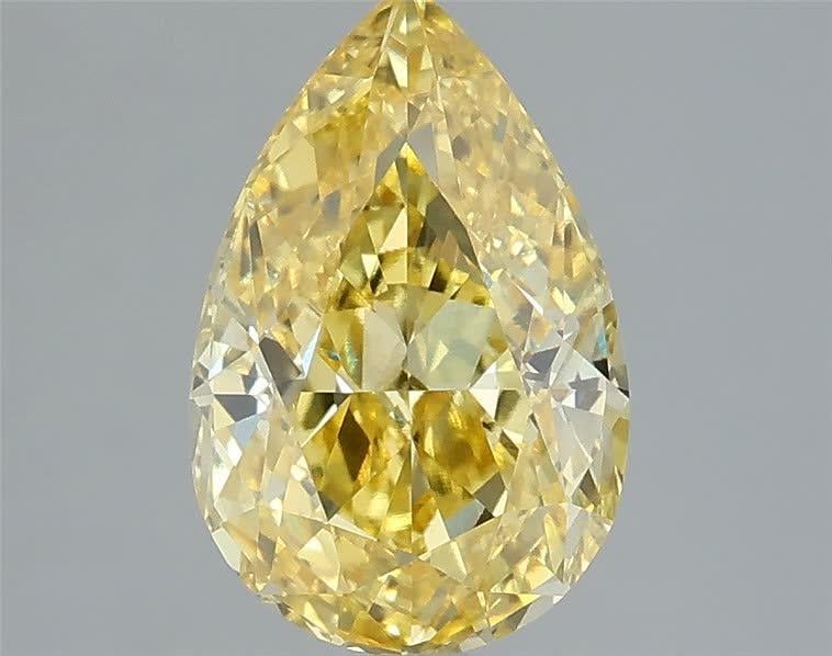 2.08 Ct. Fancy Vivid Yellow Pear Lab Grown Diamond