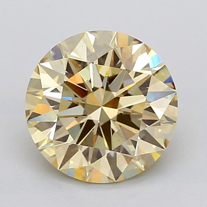 3.10 Ct. Fancy Light  Yellow Round Lab Grown Diamond
