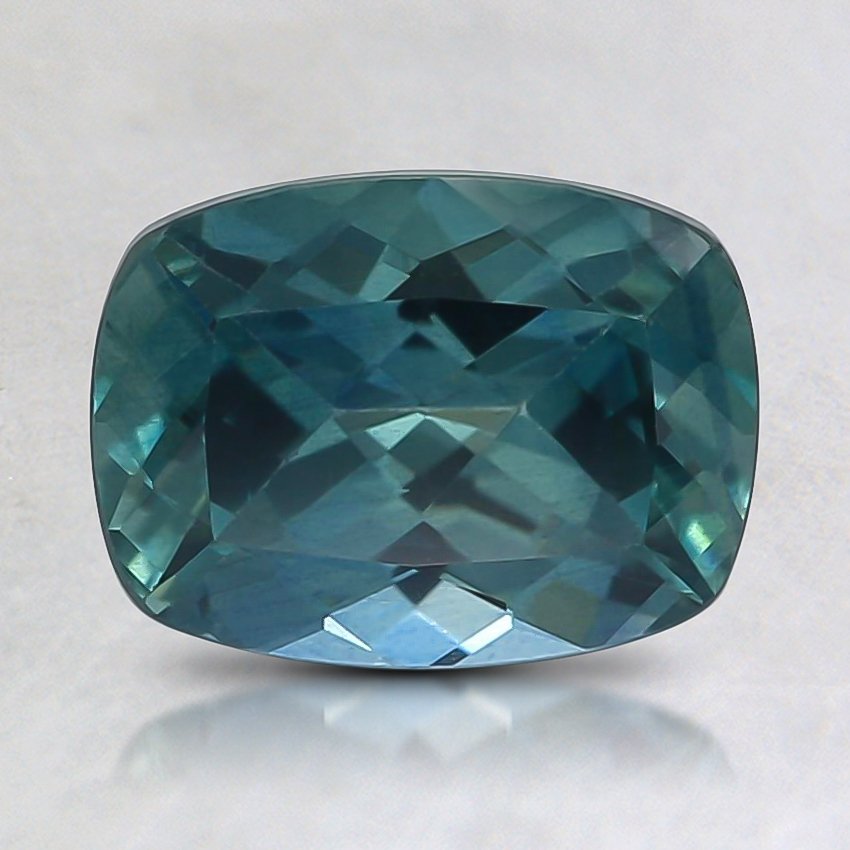 8.1x6.1mm Premium Teal Cushion Sapphire