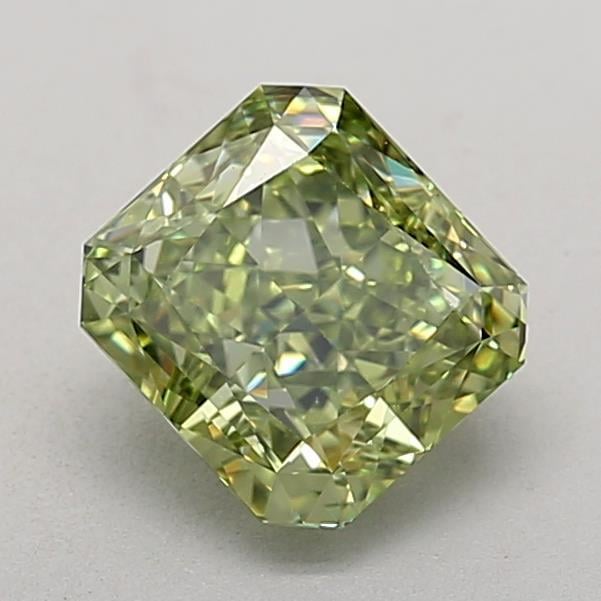 1.56 Ct. Fancy Vivid Green Radiant Lab Grown Diamond