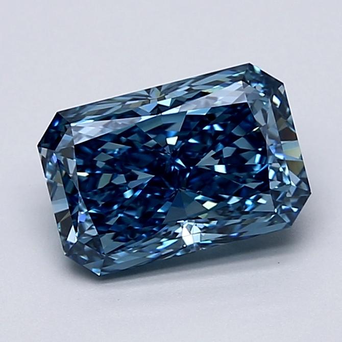 2.22 Ct. Fancy Vivid Blue Radiant Lab Grown Diamond