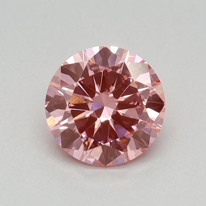 0.45 Ct. Fancy Vivid Pink Round Lab Grown Diamond