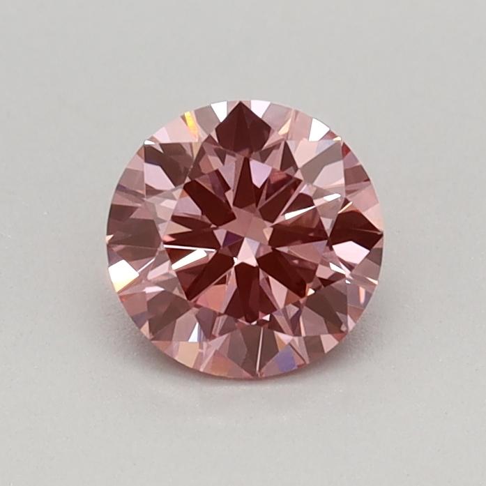 0.40 Ct. Fancy Vivid Pink Round Lab Grown Diamond