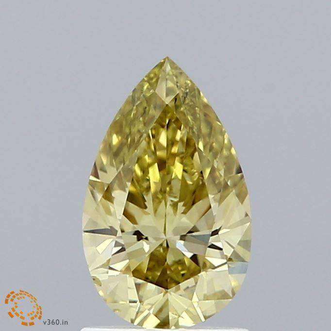 1.00 Ct. Fancy Intense Yellow Pear Lab Grown Diamond