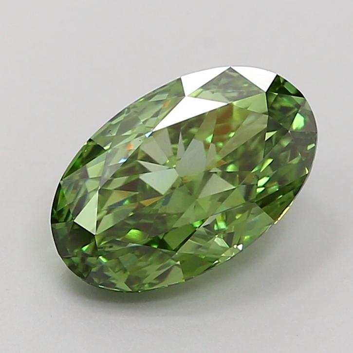 2.01 Ct. Fancy Vivid Green Oval Lab Grown Diamond