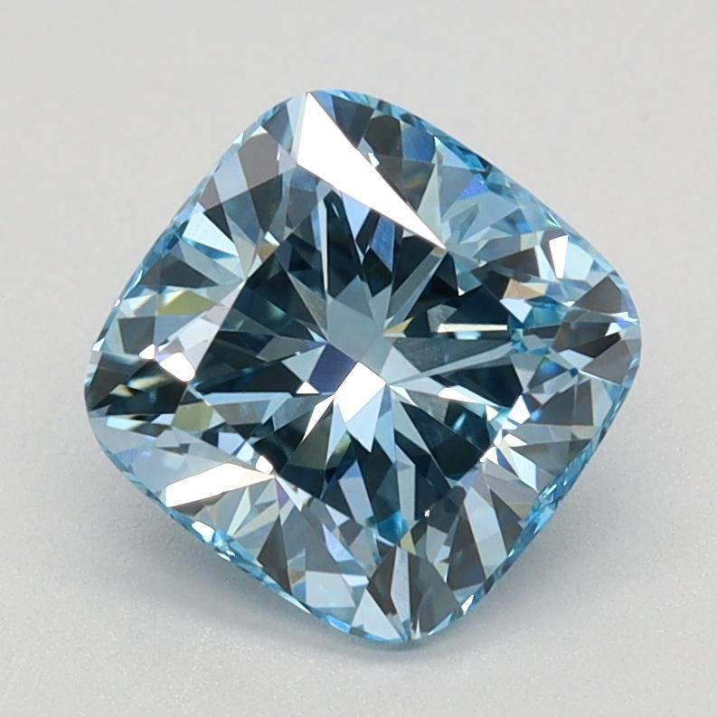 1.52 Ct. Fancy Intense Blue Cushion Lab Grown Diamond