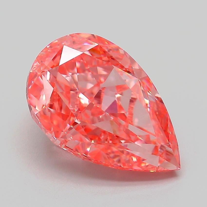 5.09 Ct. Fancy Vivid Pink Pear Lab Grown Diamond