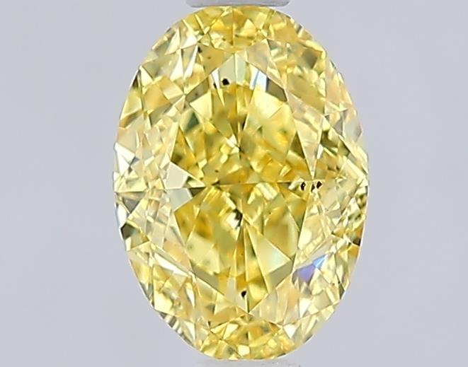 1.01 Ct. Fancy Intense  Yellow Oval Lab Grown Diamond