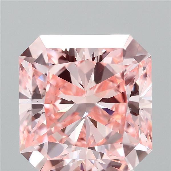 2.96 Ct. Fancy Vivid Pink Radiant Lab Grown Diamond