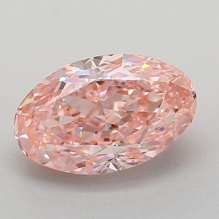 0.95 Ct. Fancy Vivid  Pink Oval Lab Grown Diamond