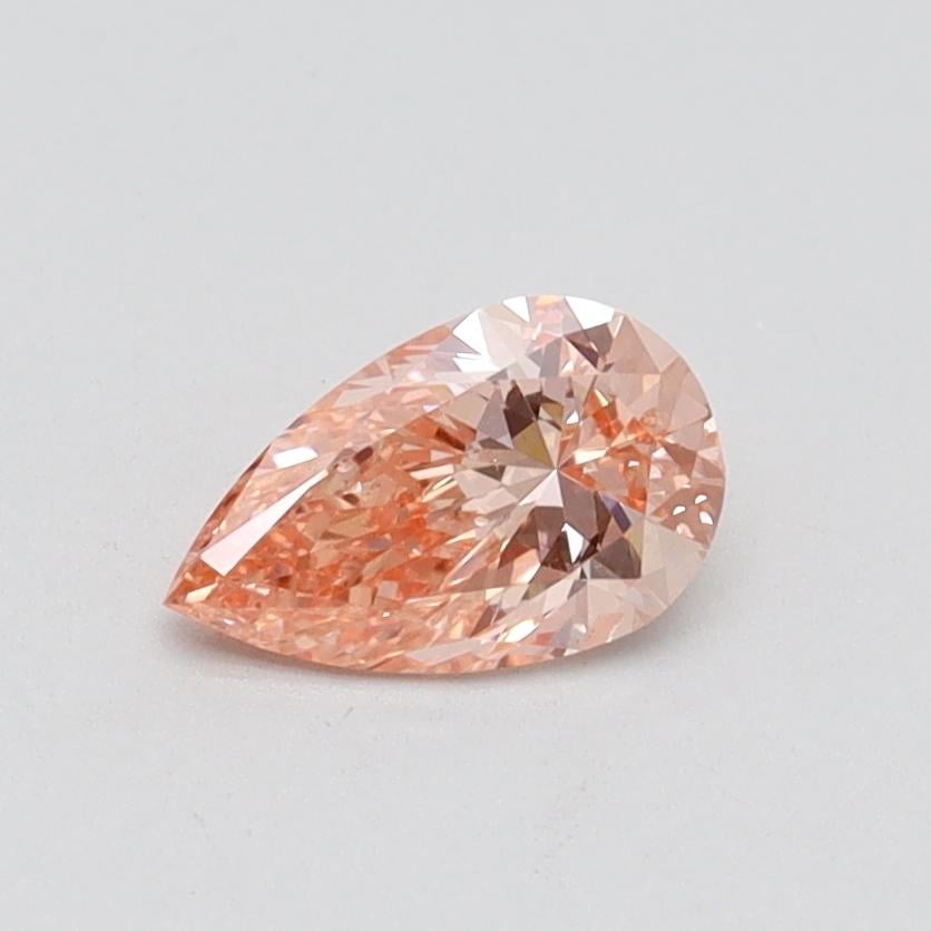 0.50 Ct. Fancy Intense Orangy Pink Pear Lab Grown Diamond