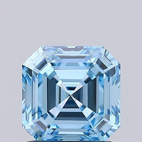 1.02 Ct. Fancy Vivid  Blue Asscher Lab Grown Diamond