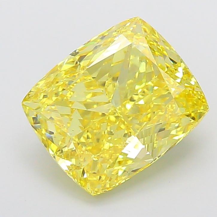 9.18 Ct. Fancy Yellow Cushion Lab Grown Diamond