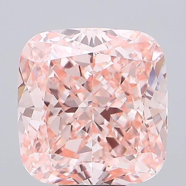 9.05 Ct. Fancy Intense Pink Cushion Lab Grown Diamond