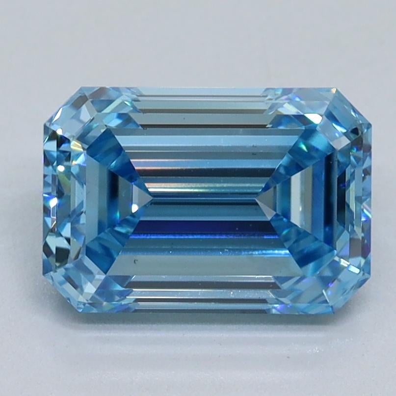 2.22 Ct. Fancy Vivid Malibu Blue Emerald Lab Grown Diamond
