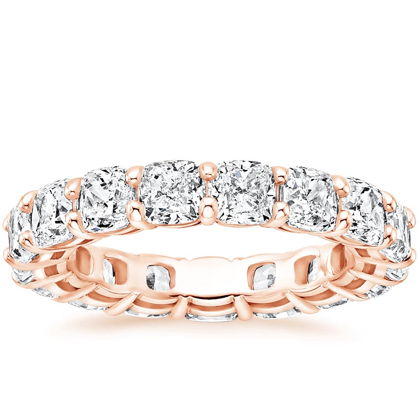 Rose Gold Cushion Eternity Diamond Ring (5 ct. tw.)
