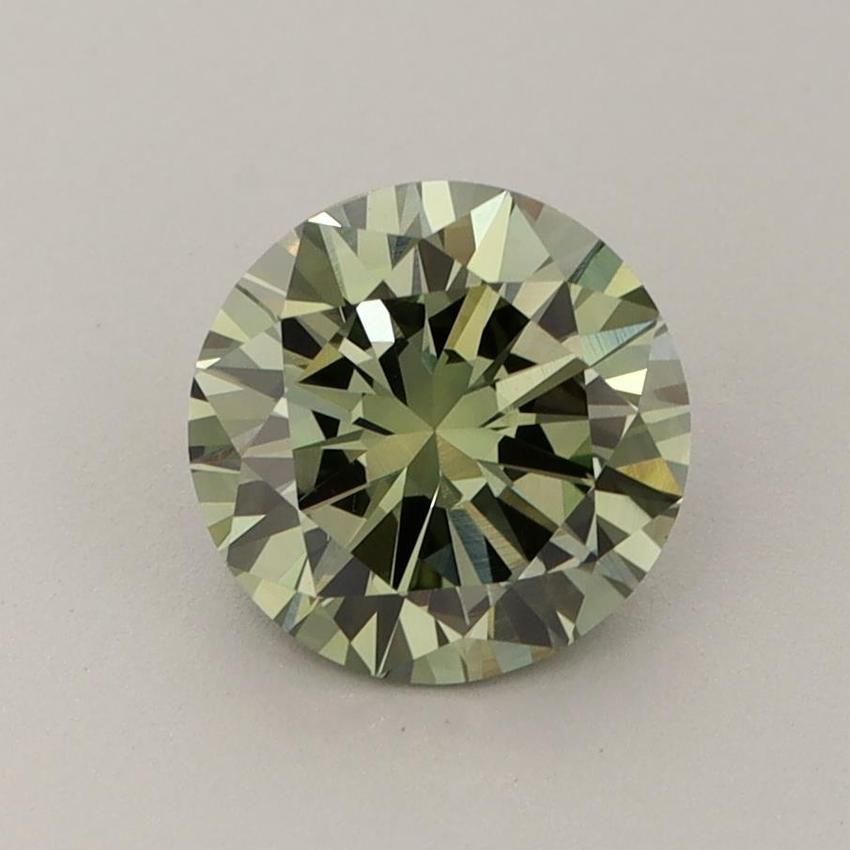 1.52 Ct. Fancy Vivid Green Round Lab Grown Diamond