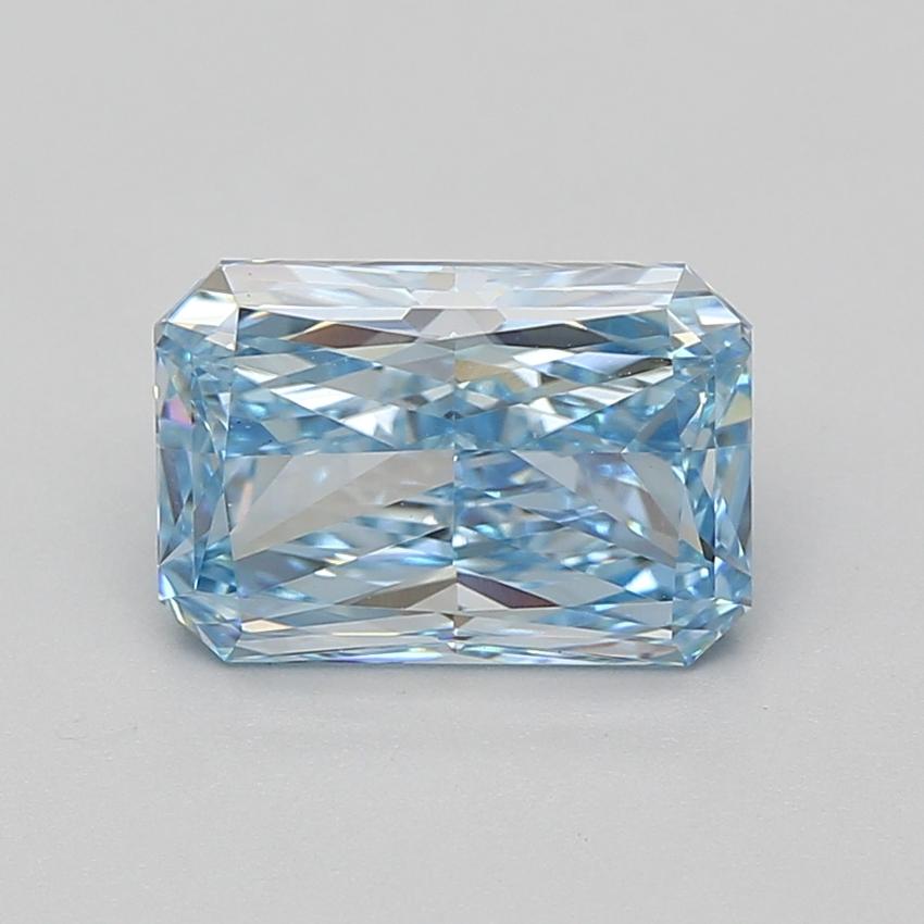 3.09 Ct. Fancy Vivid Blue Radiant Lab Grown Diamond