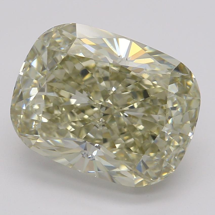 3.01 Ct. Fancy Brownish Greenish Yellow Cushion Diamond