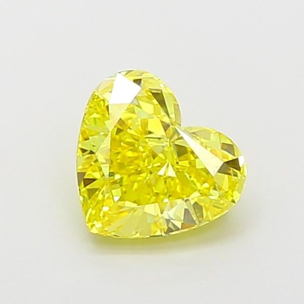 1.17 Ct. Fancy Vivid Yellow Heart Lab Grown Diamond