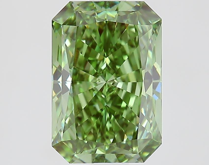 1.72 Ct. Fancy Vivid Green Radiant Lab Grown Diamond