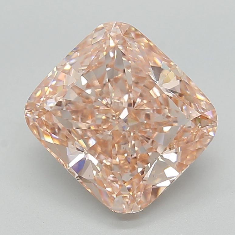 4.84 Ct. Fancy Intense  Pink Cushion Lab Grown Diamond